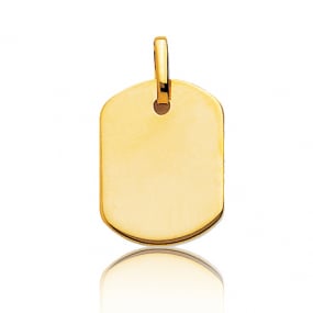 Pendentif or jaune rectangulaire Or Jaune -  -Tamara - T6