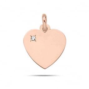 Pendentif or rose coeur Or Rose -  -Adeline - 631.2BR