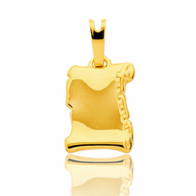 Pendentif parchemin or jaune  Or Jaune -  -Alya - 2912.2