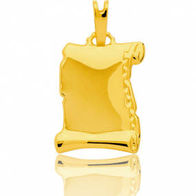 Pendentif parchemin or jaune  Or Jaune -  -Silvia - 2912.3