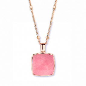 Pendentif quartz et rhodochrosite sur nacre One More  - Pantelleria - 051403X1
