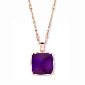 Pendentif Quartz et Sugilite sur Nacre One More  - Pantelleria - 051403B1
