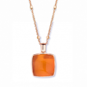 Pendentif quartz sur agate orange One More  - Pantelleria - 051403H1
