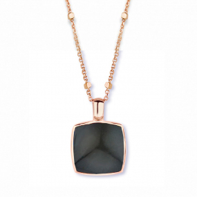 Pendentif quartz sur obsidienne arc en ciel One More  - Pantelleria - 051403L1
