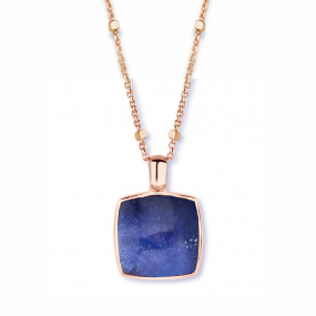 Pendentif quartz sur obsidienne arc en ciel One More  - Pantelleria - 051403NS
