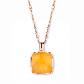 Pendentif quartz sur oeil de tigre jaune One More  - Pantelleria - 051403K
