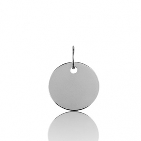 Pendentif rond or blanc Or Blanc -  -Dbora - 9KV8GR