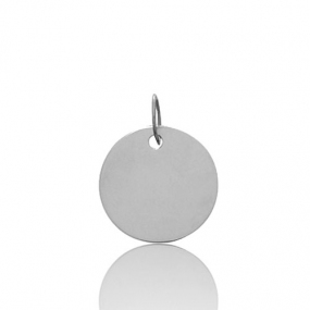 Pendentif rond or blanc Or Blanc -  -Maria - 661029