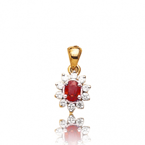 Pendentif rubis diamant Ania - PE 1707-RU