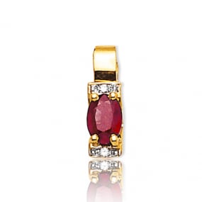 Pendentif rubis diamant Barbara - PE3305-RU