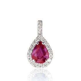 Pendentif rubis diamant Diana - PE4271-RU