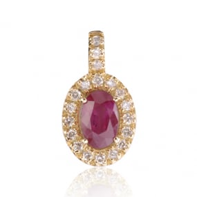 Pendentif rubis diamant Eugnie - PE4444-R