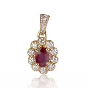 Pendentif rubis diamant Salome - PE4456-RU