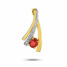 Pendentif Rubis diamant Titania - MA144BRB5