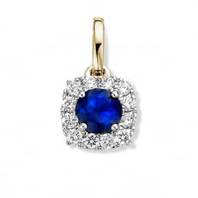 Pendentif saphir diamant Hawai -063359SA