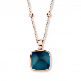 Pendentif topaze London Blue sur nacre - One More  - Pantelleria - 0527971N
