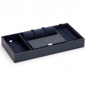 Plateau Rangement Wolf 1834 - Howard Valet Tray - Navy - 465117