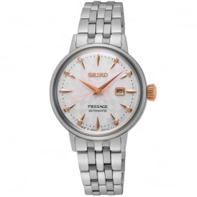 Seiko Presage Cocktail SRE009J1 Cadran Nacr Blanc - 28 mm