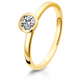 Solitaire en or jaune en Or Jaune diamant de 0.10 ct - Yuliana