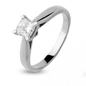 Bague solitaire diamant princesse 0.20 ct Laura - 4S050