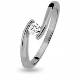 Solitaire or diamant 0,14 carat en Or Blanc diamant de 0.14 ct - Isabelle