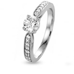 Solitaire or et diamant 0.43 ct Allissa 0.25 ct - SOD3025