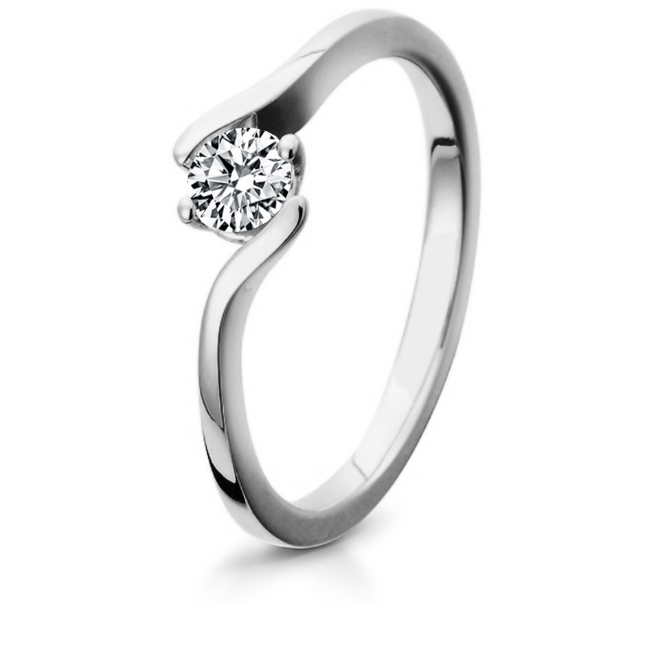 Bague fiancaille diamant or blanc Kimberley