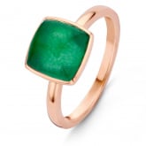 Bague Cristal de Roche sur Quartz Verte One More - Pantelleria