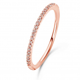 Bague Ischia Basics, diamants bruns sur or rose