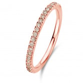 Bague Ischia Basics, diamants bruns sur or rose