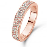 Bague Ischia Basics, diamants sur or rose