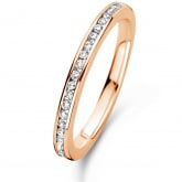 Bague Ischia Basics, diamants sur or rose