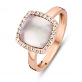 Bague opaze blanche sur nacre et diamants One More - Pantelleria