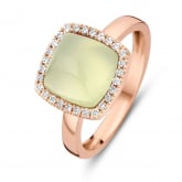 Bague prhnite sur nacre et diamants One More - Pantelleria