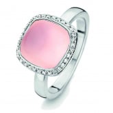 Bague Quartz Rose et diamants  - One More Amiata