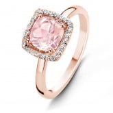 Bague Quartz Rose et Diamants One More - Etna