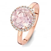 Bague Quartz Rose et diamants One More - Etna