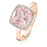 Bague Quartz Rose et Diamants One More - Etna