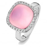 Bague Quartz Rose sur Nacre et diamants - One More - Amiata