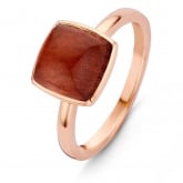 Bague Quartz sur Oeil de Tigre Rouge One More - Pantelleria