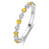  Bague Saphir Jaune et Diamant One More