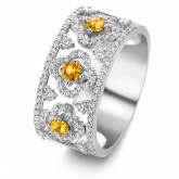 Bague Saphir jaune et diamants One More