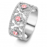  Bague Saphir Rose et Diamants One More