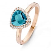 Bague Topaze London Blue et Diamants One More - Etna