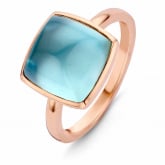 Bague Topaze London Blue sur Nacre One More - Pantelleria