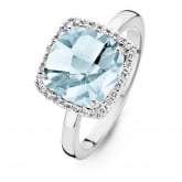 Bague Topaze Sky Blue et Diamants One More - Etna