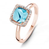 Bague Topaze Swiss Blue et Diamants One More - Etna