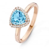 Bague Topaze Swiss Blue et Diamants One More - Etna