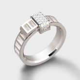 Bague Unknow Bind Me Diamants - Argent