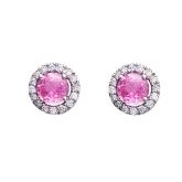 Boucles d'oreilles saphir rose et diamants One More